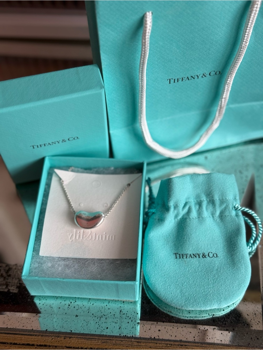 Tiffany & Co. Sterling Silver 925 Bean®️ Pendant Necklace Elsa Peretti